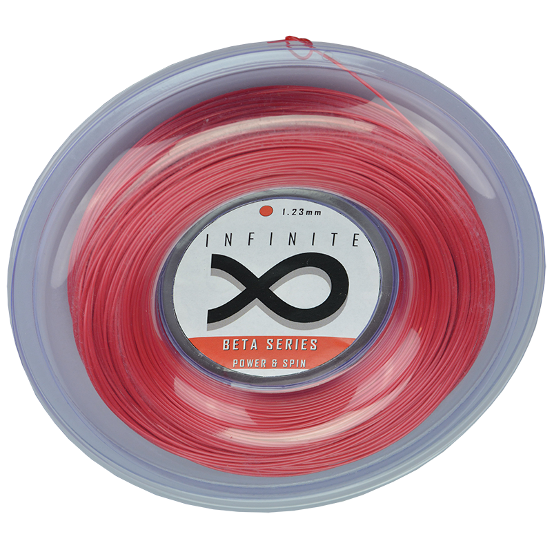 Tenisový výplet Infinite Flash red - 1.25mm, role 200 m / Spin & control