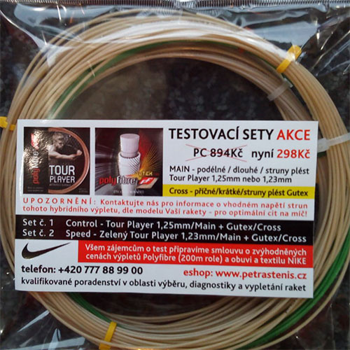 TEST AKCE pro 2 rakety: Polyfibre Tour Player + Gutex TEST AKCE pro 2 rakety: Polyfibre Tour Player + Gutex