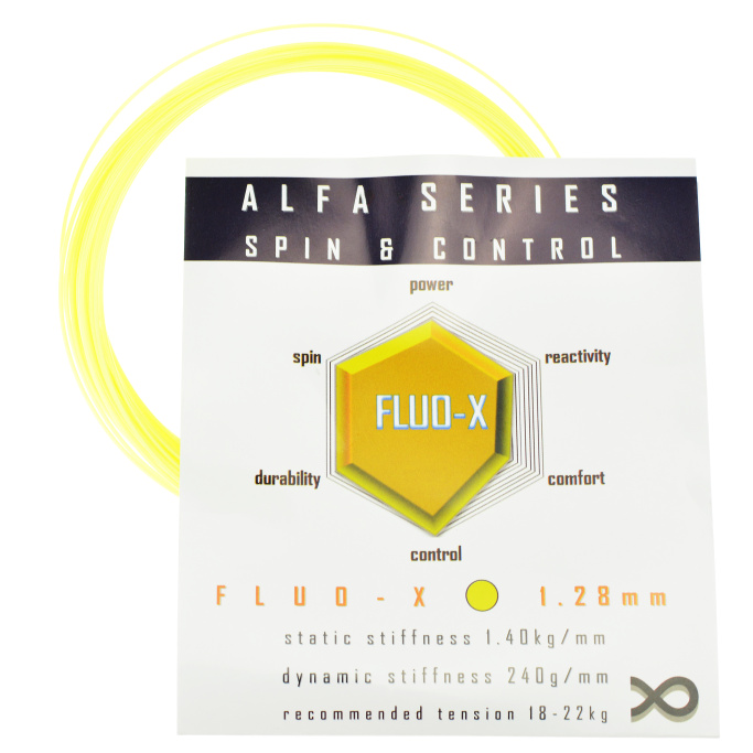 Tenisový výplet Infinite Fluo-X - 1.28mm, set 12 m / Spin & control